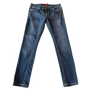 Vintage Y2K Eighty Eight Super Stretch Low Rise Bling Skinny Jeans